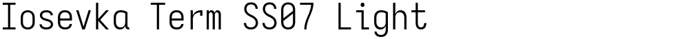 Iosevka Term SS07 Light