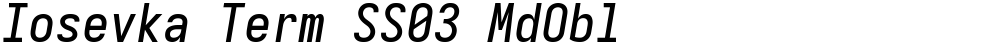 Iosevka Term SS03 MdObl