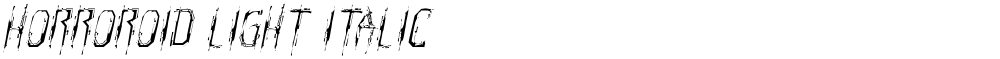 Horroroid Light Italic