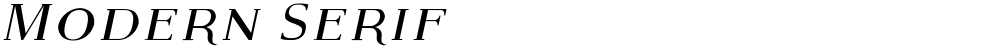 Modern Serif