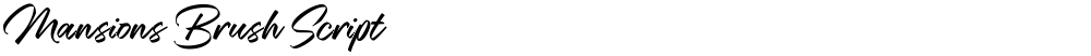 Mansions Brush Script