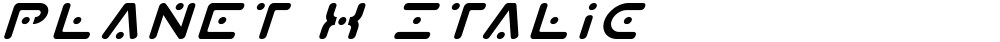 Planet X Italic
