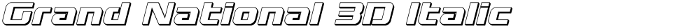 Grand National 3D Italic
