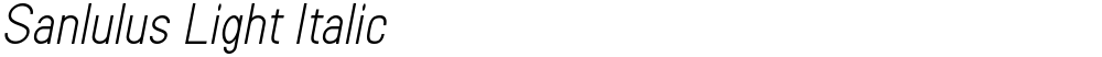 Sanlulus Light Italic