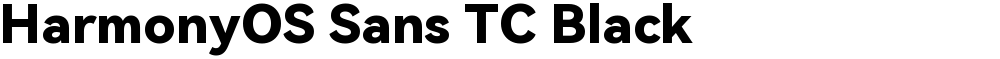 HarmonyOS Sans TC Black
