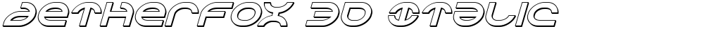 Aetherfox 3D Italic
