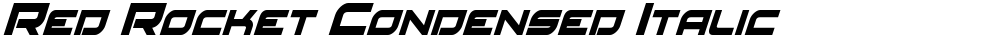 Red Rocket Condensed Italic