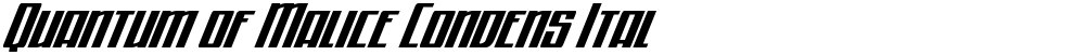 Quantum of Malice Condens Ital