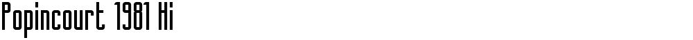 Popincourt 1981 Hi