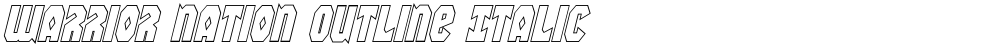 Warrior Nation Outline Italic