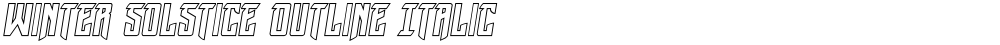 Winter Solstice Outline Italic