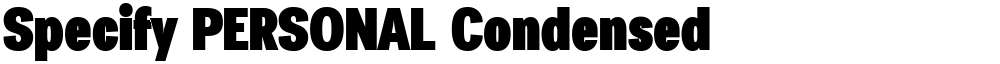 Specify PERSONAL Condensed