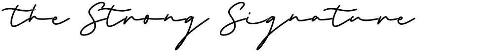 the Strong Signature