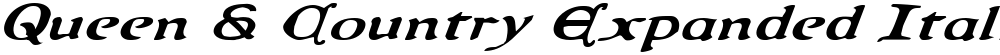 Queen & Country Expanded Italic