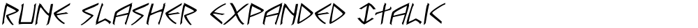 Rune Slasher Expanded Italic