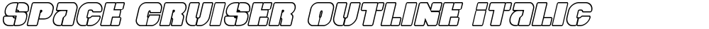 Space Cruiser Outline Italic