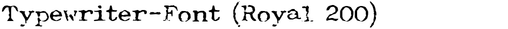 Typewriter-Font (Royal 200)