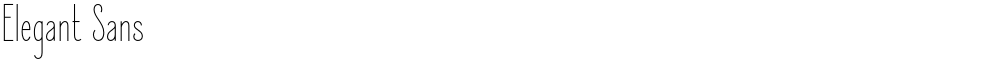 Elegant Sans