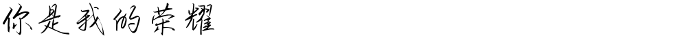 你是我的荣耀