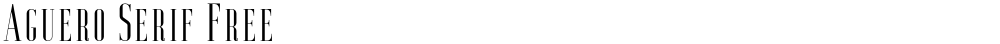 Aguero Serif Free