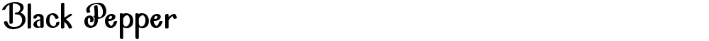 Black Pepper