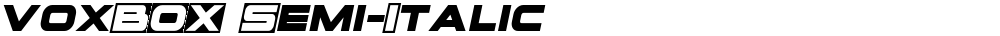voxBOX Semi-Italic