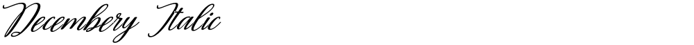 Decembery Italic