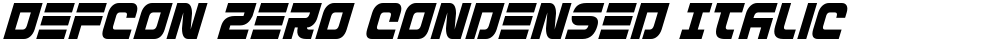 Defcon Zero Condensed Italic