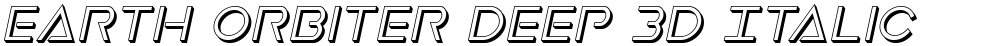 Earth Orbiter Deep 3D Italic