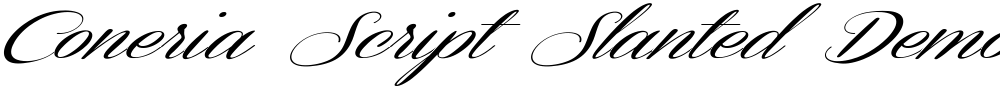 Coneria Script Slanted Demo