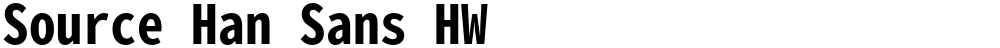 Source Han Sans HW