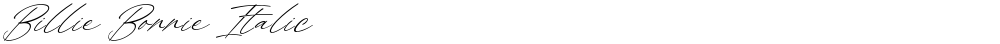 Billie Bonnie Italic