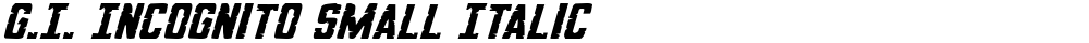 G.I. Incognito Small Italic