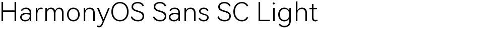 HarmonyOS Sans SC Light
