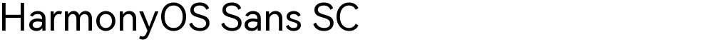 HarmonyOS Sans SC