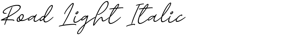 Road Light Italic