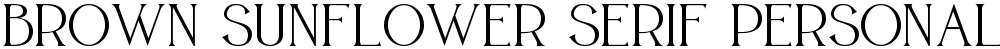 BROWN SUNFLOWER SERIF PERSONAL