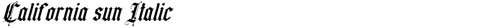 California sun Italic