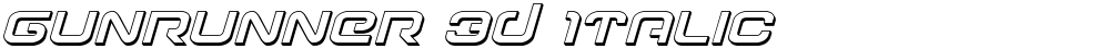 Gunrunner 3D Italic
