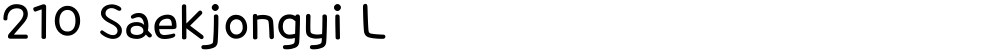 210 Saekjongyi L