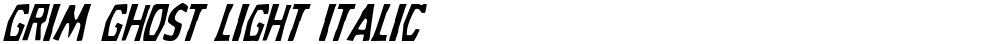 Grim Ghost Light Italic