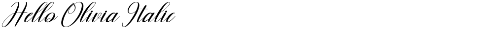 Hello Olivia Italic