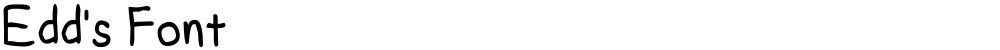Edd's Font