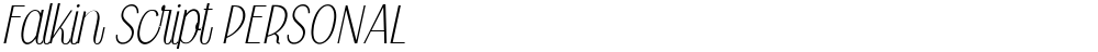 Falkin Script PERSONAL