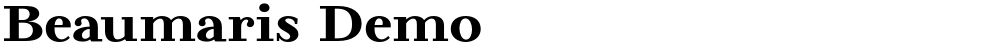 Beaumaris Demo