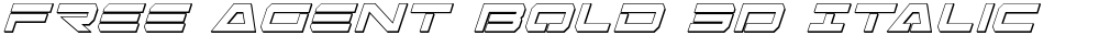 Free Agent Bold 3D Italic