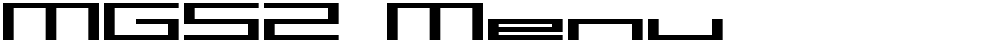 MGS2 Menu