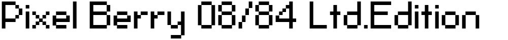 Pixel Berry 08/84 Ltd.Edition