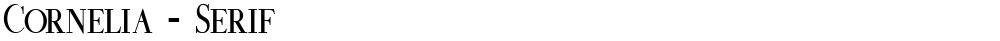 Cornelia - Serif