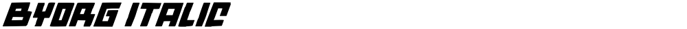 Byorg Italic